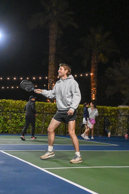 Outdoor pickleball courts at a local park